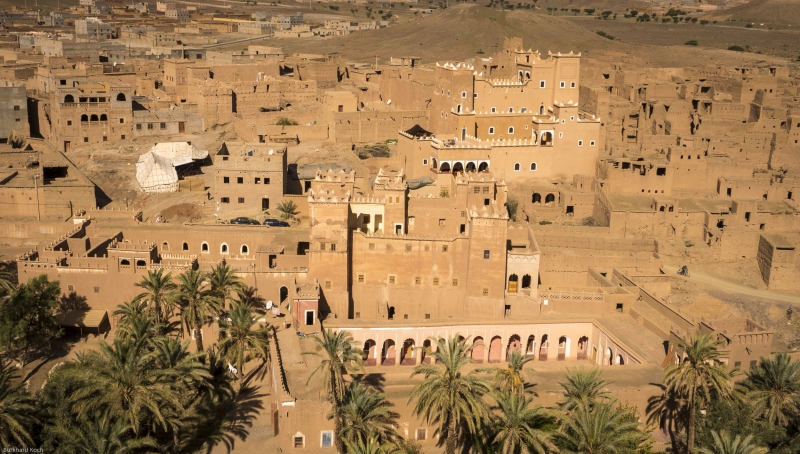 Marokko-Agdz-Luftbild-Kasbah
