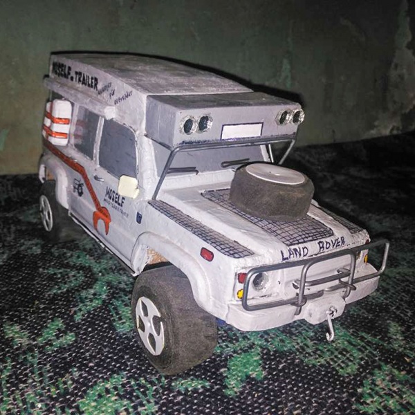 modellauto holz land rover campermobil