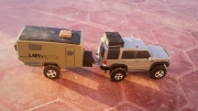 modellauto holz offroad anhaenger