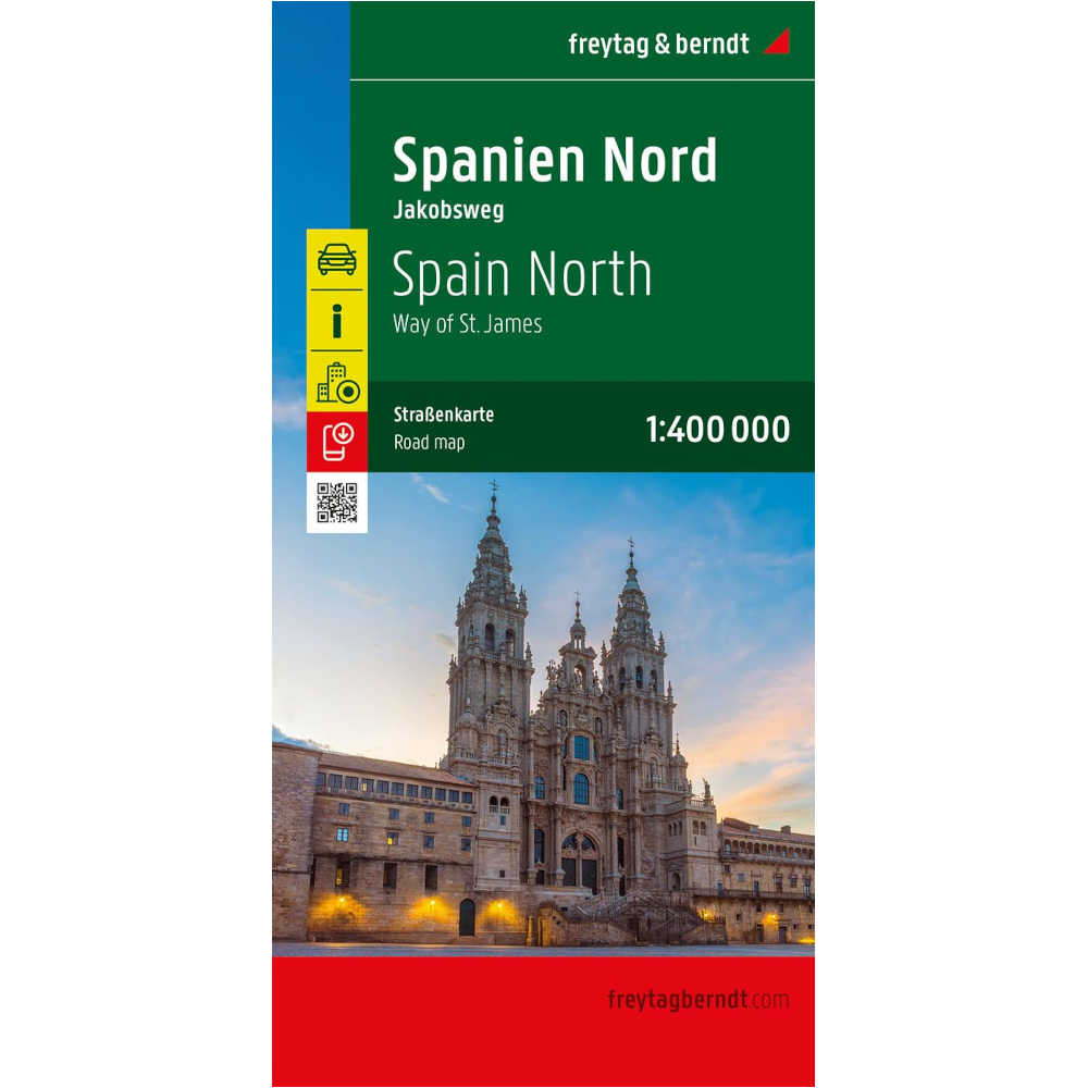 Spanien Nord - Jakobsweg, Autokarte 1:400.000