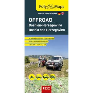 FolyMaps OFFROAD Bosnien-Herzegowina 1:250 000: Spezialkarte mit 60 Offroad Pisten