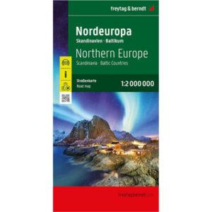 Nordeuropa, Straßenkarte 1:2.000.000, freytag & berndt: Skandinavien - Baltikum